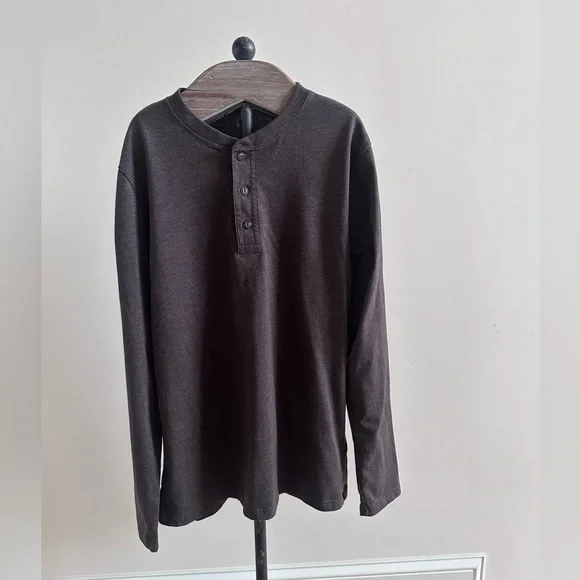 Gap Everyday Soft Men's M Layering Henley Long Sleeve Weekend Relaxed Casual - Picture 1 of 5